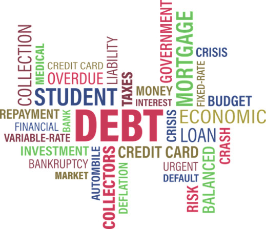 Debt world cloud